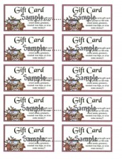 T 6 - Gift Card Inserts
